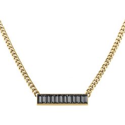 Naszyjniki damskie: Naszyjnik w kolorze złotym z kryształami Swarovski – (D)45 cm