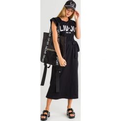 TORBA Liu Jo Sport. Czarne torebki damskie sportowe Liu Jo Sport, z nadrukiem, z tkaniny, sportowe, z aplikacjami. Za 367,20 zł.