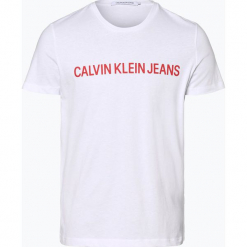 Calvin Klein Jeans - T-shirt męski, czarny. Czarne t-shirty męskie marki Calvin Klein Jeans, s, z nadrukiem, z bawełny, bez kołnierzyka. Za 129,95 zł.