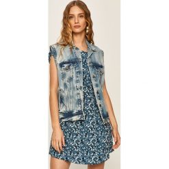 Pepe Jeans - Bezrękawnik jeansowy Winona x Dua Lipa. Niebieskie kurtki damskie Pepe Jeans, s, bez wzorów, z bawełny, bez kaptura. W wyprzedaży za 299,90 zł.