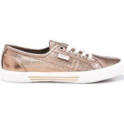 Pepe Jeans - Tenisówki Aberlady Met. Żółte tenisówki damskie marki Pepe Jeans, z jeansu, na sznurówki. W wyprzedaży za 139,90 zł.