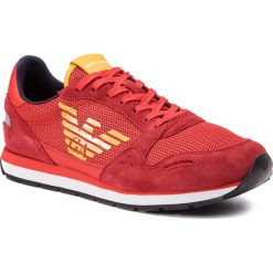 Sneakersy EMPORIO ARMANI - X4X215 XL693 A038 Scarlet/Lava/Lava. Czerwone sneakersy męskie marki Emporio Armani, bez zapięcia. Za 719,00 zł.