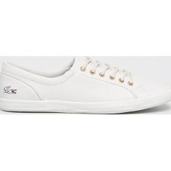 Lacoste - Buty Lancelle. Białe buty sportowe damskie marki Lacoste, bez wzorów, ze skóry, sportowe. Za 429,90 zł.