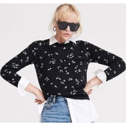 Bluza z bawelny organicznej - Czarny. Czarne bluzy damskie Reserved, s, bez wzorów, bez rękawów, bez kaptura. Za 59,99 zł.