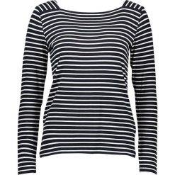Koszulka w kolorze granatowo-białym. Niebieskie koszulki damskie TOM TAILOR DENIM, s, w paski, bez kołnierzyka, z długim rękawem. W wyprzedaży za 68,95 zł.