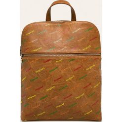 Desigual - Plecak. Żółte plecaki damskie Desigual, z nadrukiem, z poliesteru. W wyprzedaży za 179,90 zł.
