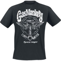 Gas Monkey Garage Big Piston T-Shirt czarny. Czarne t-shirty męskie Gas Monkey Garage, xl, z nadrukiem, klasyczne, z okrągłym kołnierzem. Za 89,90 zł.