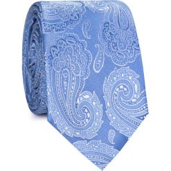 . Niebieskie krawaty męskie Giacomo Conti, bez wzorów, z mikrofibry, eleganckie. Za 69,00 zł.