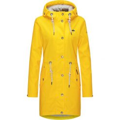 Parka przeciwdeszczowa w kolorze żółtym. Żółte kurtki damskie Schmuddelwedda, xs, z nadrukiem, bez kaptura. W wyprzedaży za 279,95 zł.