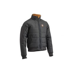 Ciepła bluza 500 Warm szara. Szare bluzy damskie marki FOUGANZA, z krótkim rękawem, krótkie. Za 129,99 zł.