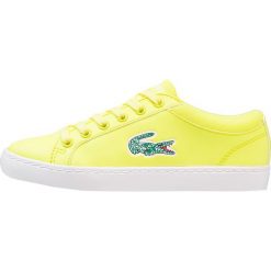 Lacoste STRAIGHTSET LACE Tenisówki i Trampki yellow. Żółte trampki chłopięce Lacoste, z materiału. Za 319,00 zł.
