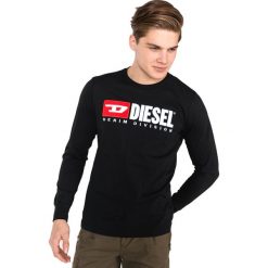 Diesel Just Koszulka Czarny. Czarne podkoszulki męskie Diesel, xxl, z haftami, z bawełny, bez kołnierzyka, długie. Za 309,95 zł.