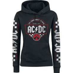 AC/DC Rock Race Bluza z kapturem damska czarny. Czarne bluzy damskie marki AC/DC, l, z nadrukiem, bez rękawów, z kapturem. Za 164,90 zł.