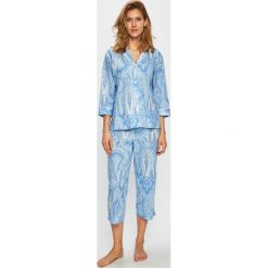 Lauren Ralph Lauren - Piżama. Niebieskie piżamy damskie Lauren Ralph Lauren, s, bez wzorów, z bawełny, bez rękawów. W wyprzedaży za 239,90 zł.