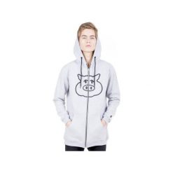 BLUZA Z KAPTUREM EL CLASSICO. Szare bluzy męskie ŚWINIE, xl, z nadrukiem, z elastanu, z kapturem, bez rękawów, z kapturem. Za 249,00 zł.