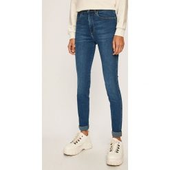 Wrangler - Jeansy Body Bespoke. Niebieskie jeansy damskie Wrangler, m, bez wzorów, z elastanu, z podwyższonym stanem. Za 329,90 zł.