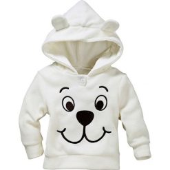Bluzy niemowlęce: Bluza z polaru niemowlęca bonprix kremowobiały