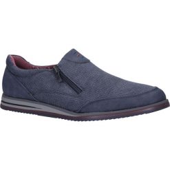 Granatowe półbuty slip on Casu 1803-2. Szare półbuty męskie marki Casu, bez wzorów, bez zapięcia. Za 79,99 zł.
