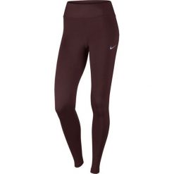 Nike - Legginsy. Brązowe spodnie damskie Nike, s, z elastanu. Za 199,90 zł.