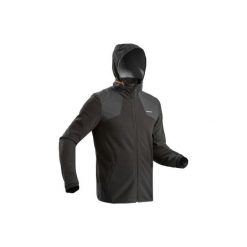 Kurtka polarowa turystyczna SH500 X-Warm męska. Czarne kurtki męskie QUECHUA, na zimę, m, bez wzorów, z elastanu, bez kaptura. Za 169,99 zł.