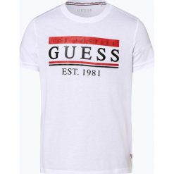 Guess Jeans - T-shirt męski, biały. Białe t-shirty męskie Guess Jeans, s, z nadrukiem, z jeansu, bez kołnierzyka. Za 139,95 zł.