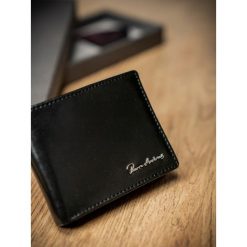Portfel męski skórzany RFID Pierre Andreus czarny - Czarny. Czarne portfele męskie PIERRE ANDREUS, bez wzorów, ze skóry. Za 79,99 zł.
