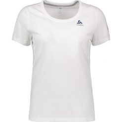 Koszulka sportowa "Maren" w kolorze białym. Białe bluzki sportowe damskie Odlo Women, s, bez wzorów, ze skóry, z okrągłym kołnierzem, bez rękawów, bez kaptura. W wyprzedaży za 89,95 zł.
