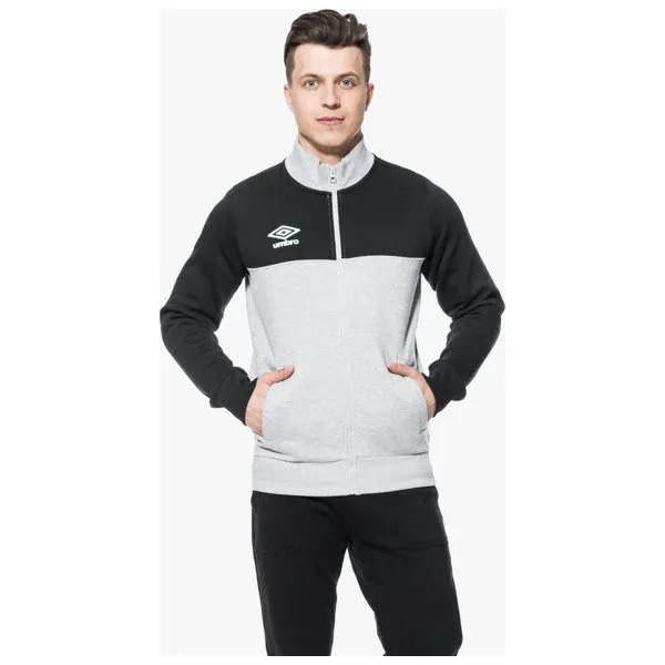 Umbro Bluza Fleece Zip Through , szary, rozmiar M. Szare bluzy męskie Umbro, m, bez wzorów, z bawełny, sportowe, ze stójką, bez rękawów, bez kaptura. W wyprzedaży za 79,99 zł.