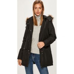 Vila - Parka. Czarne kurtki damskie Vila, bez wzorów, z poliesteru, długie. W wyprzedaży za 199,90 zł.