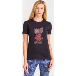 T-SHIRT BELIZE JOHN RICHMOND. Czarne t-shirty damskie John Richmond, s, z aplikacjami, z bawełny, z okrągłym kołnierzem. Za 1089,00 zł.