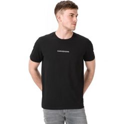 Calvin Klein Instit Chest Koszulka Czarny. Czarne podkoszulki męskie Calvin Klein, xxl, z haftami, z bawełny, bez kołnierzyka, krótkie. Za 152,95 zł.
