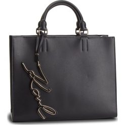 Torebka KARL LAGERFELD - Signature Shopper 86KW3030 Black/Gold. Czarne shopper bag damskie KARL LAGERFELD, ze skóry. Za 1799,00 zł.