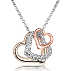 Naszyjniki damskie: Naszyjnik „L’Amour Crystal” z zawieszką – dł. 43 cm
