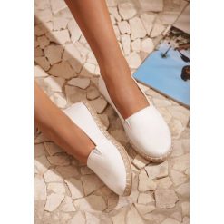 Białe Espadryle Equitability. Białe espadryle damskie Inny, bez wzorów, bez obcasa, na płaskiej podeszwie. Za 49,99 zł.
