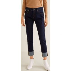 Mango - Jeansy Boy. Niebieskie jeansy damskie Mango, z obniżonym stanem. Za 139,90 zł.