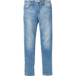 Dżinsy "power-stretch" Slim Fit Straight bonprix jasnoniebieski "used". Niebieskie jeansy męskie bonprix, m, bez wzorów, klasyczne. Za 109,99 zł.