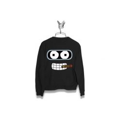 Bluza Robot Bender Damska. Czarne bluzy damskie marki Failfake, xs, bez wzorów, bez rękawów, bez kaptura. Za 160,00 zł.