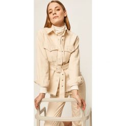 Answear - Kurtka. Białe kurtki damskie ANSWEAR, s, w paski, z bawełny, krótkie. Za 169,90 zł.