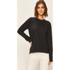 Tommy Hilfiger - Bluza. Niebieskie bluzy damskie TOMMY HILFIGER, s, bez wzorów, z bawełny, bez rękawów, bez kaptura. Za 399,90 zł.