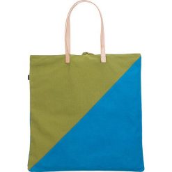 Shopper bag damskie: Shopper bag „Palm Tote” w kolorze zielono-niebieskim