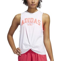 ADIDAS GRAPHIC TANK TOP > GE0291. Koszulki damskie Adidas, l, bez wzorów, z bawełny, street, z kontrastowym kołnierzykiem, bez rękawów. Za 119,99 zł.