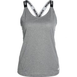 Nike Performance DRY TANK ELASTIKA Koszulka sportowa carbon heather/white. Szare topy sportowe damskie marki Nike Performance, xs, z materiału. Za 129,00 zł.
