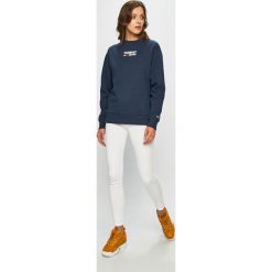 Tommy Jeans - Bluza. Szare bluzy damskie Tommy Jeans, s, z nadrukiem, z bawełny, bez rękawów, bez kaptura. W wyprzedaży za 229,90 zł.