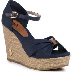 Espadryle U.S. POLO ASSN. - Morgana AYLIN4171S0/CY1 DKBL. Niebieskie klapki damskie U.S. Polo Assn., bez wzorów, ze skóry ekologicznej, bez obcasa. W wyprzedaży za 239,00 zł.