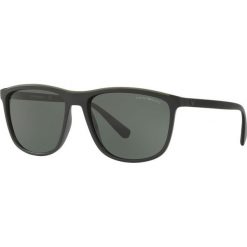 Emporio Armani - Okulary 0EA4109. Pomarańczowe okulary przeciwsłoneczne męskie Emporio Armani, z materiału, prostokątne. W wyprzedaży za 359,90 zł.