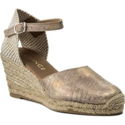 Espadryle EVA MINGE - Almazora 3A 18MJ1372384ES 678. Żółte espadryle damskie marki Eva Minge, z zamszu, na obcasie. W wyprzedaży za 199,00 zł.