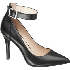 Szpilki damskie Graceland czarne. Czarne buty ślubne damskie marki Graceland, ze skóry, eleganckie, na wysokim obcasie, na obcasie. Za 99,90 zł.