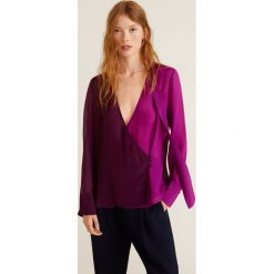 Mango - Bluzka Bicolor. Szare bluzki asymetryczne Mango, l, z materiału. W wyprzedaży za 99,90 zł.