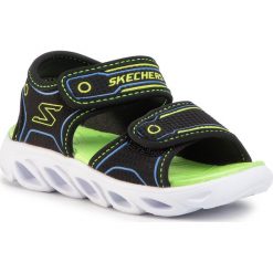 Sandały SKECHERS - Hypno-Splash 90522N/BBLM Blk/Blue/Lime. Czarne sandały chłopięce Skechers, ze skóry ekologicznej, bez zapięcia. Za 159,00 zł.