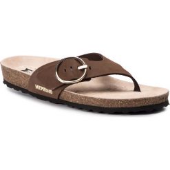 Japonki MEPHISTO - Natalina N4556 Dark Brown. Pomarańczowe klapki damskie Mephisto, bez wzorów, ze skóry, bez obcasa. W wyprzedaży za 269,00 zł.